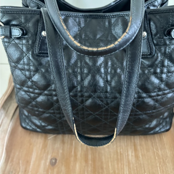 AUTHENTIC CHRISTIAN DIOR QUILTED CANNAGE CANVAS MEDIUM PANAREA TOTE - Picture 15 of 16